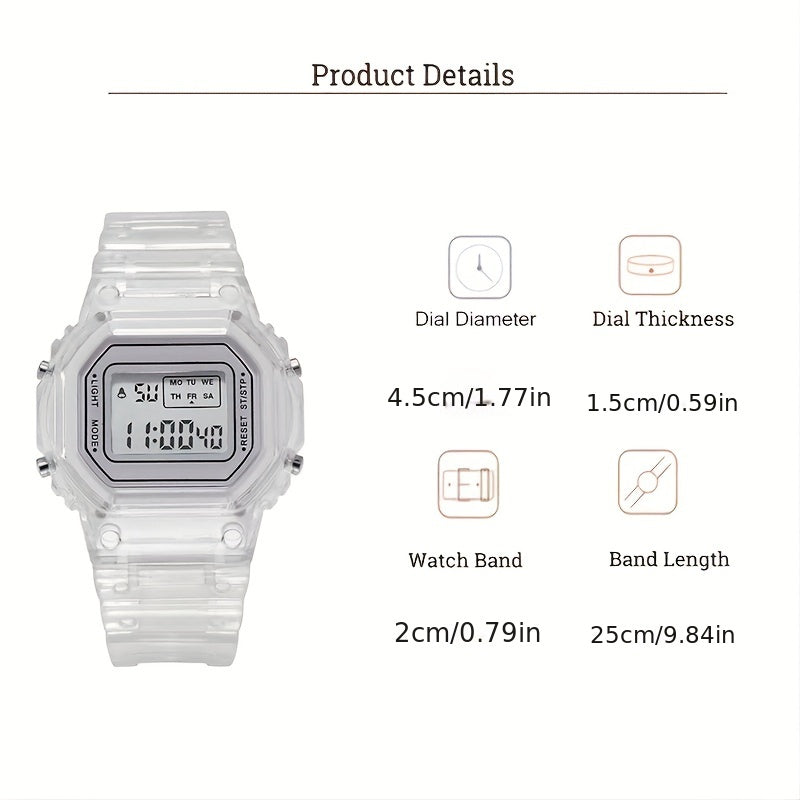 Kids' Waterproof Electronic Watch with Luminous Display
