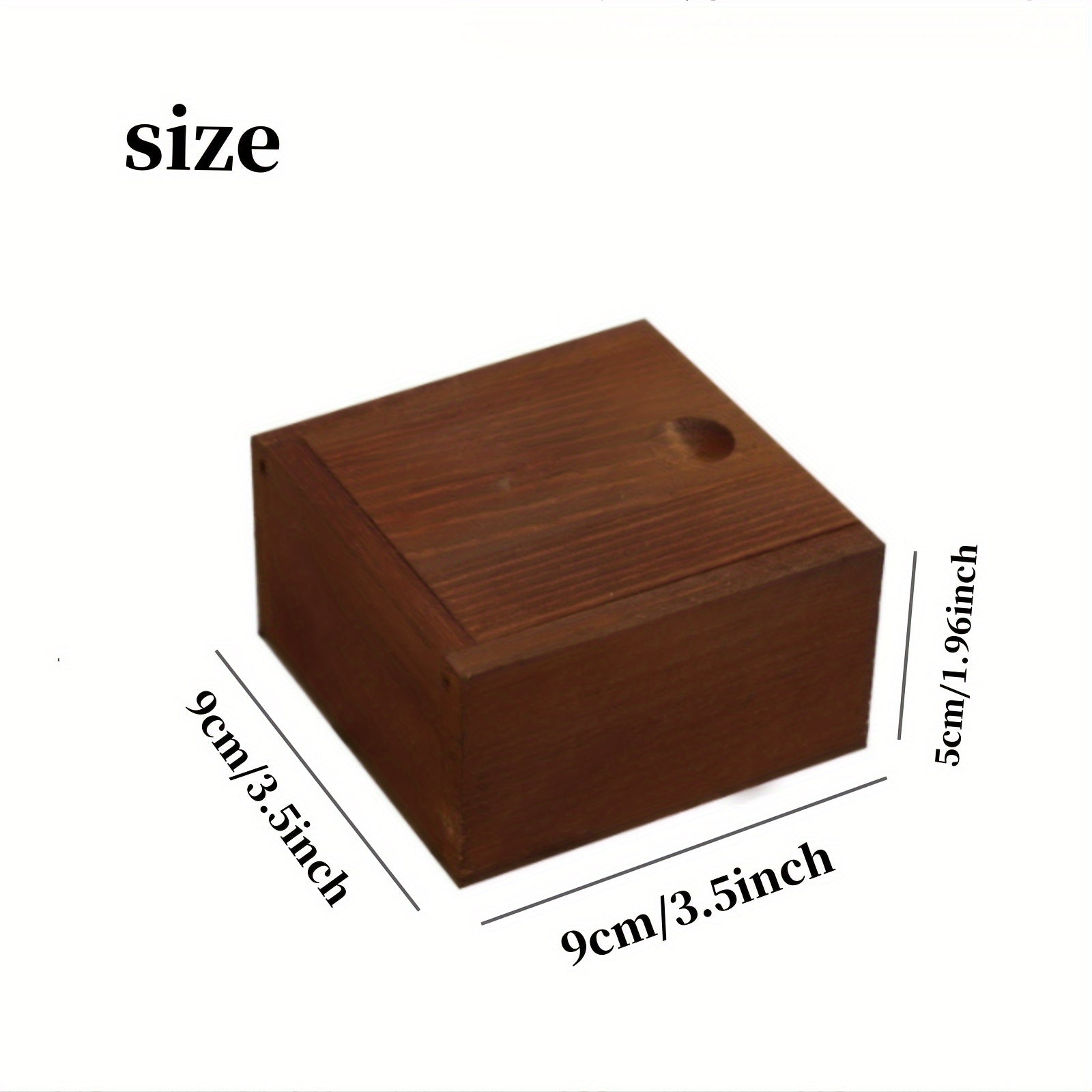 Small Wooden Storage Box with Lid for Home Storage