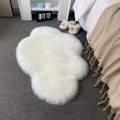 Fluffy Cloud Shape Faux Fur Area Rug 2x3 Feet