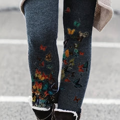 Butterfly Print High Rise Leggings