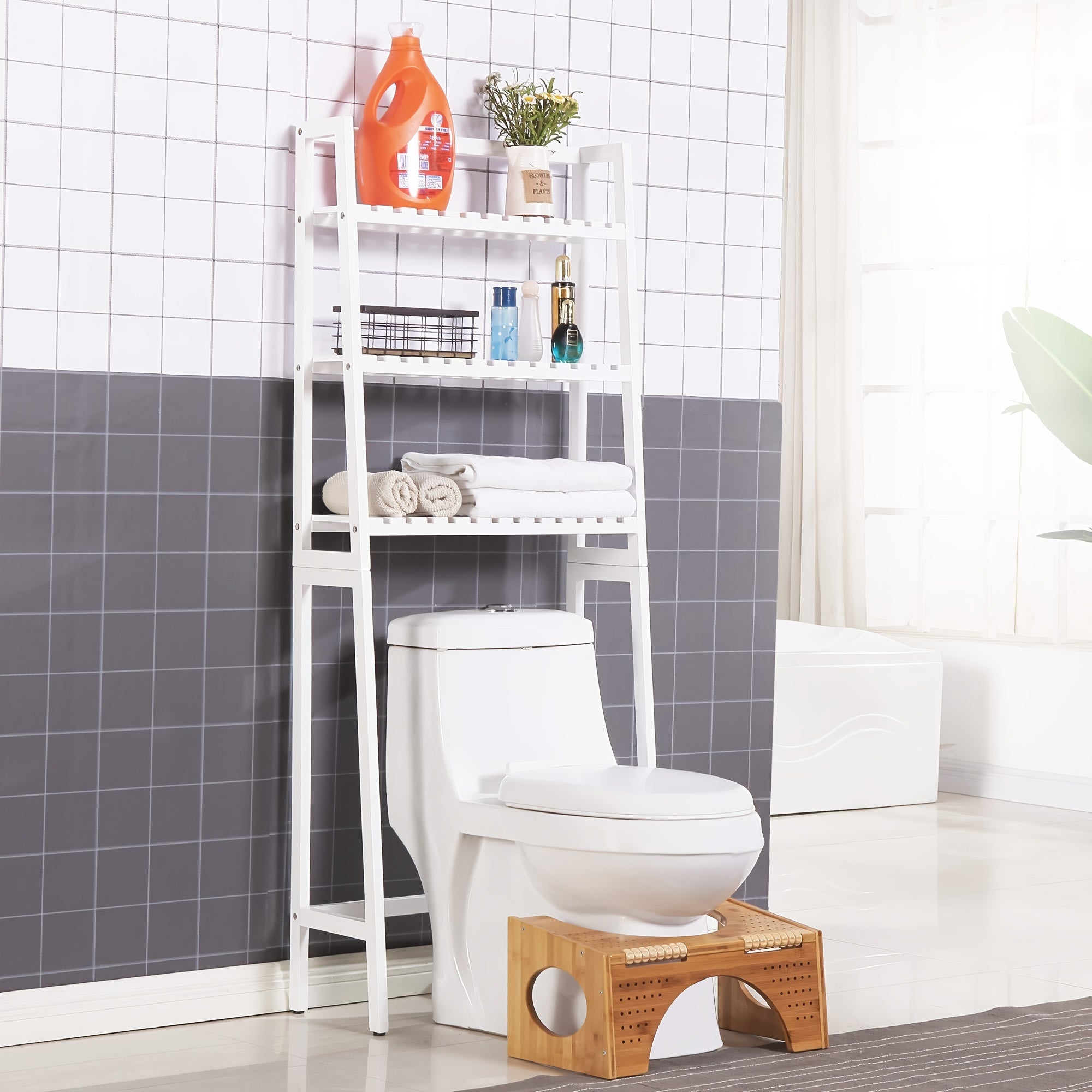 7 Inch Foldable Squat Potty Stool Anti-Slip Layer
