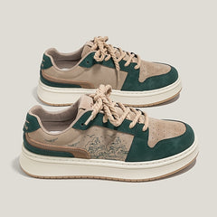 Men's Lace Up Platform Sneakers Casual Skate Shoes