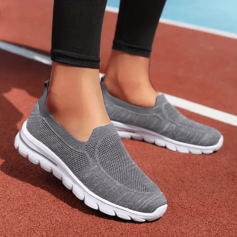 Women's Knitted Flat Shoes Soft Sole Slip On Sock Sneakers