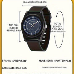 SANDA Unisex Sport Watch 5ATM Shock Resistant Quartz Watch