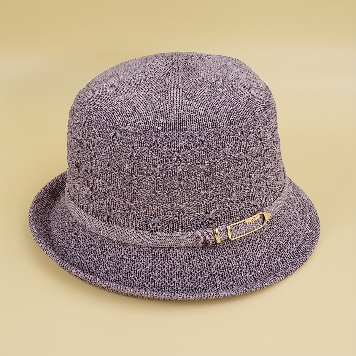 French Crochet Bucket Hat Solid Women Fedora Cap Sun Hat