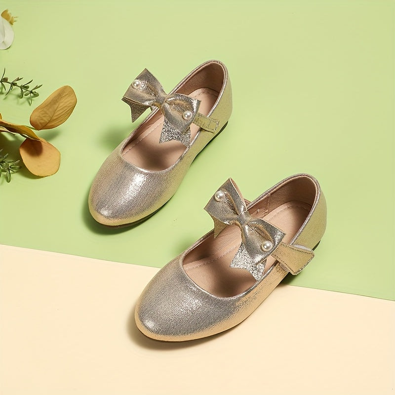 Bowknot Flat Shoes Girls Lightweight Comfortable Dress Shoes