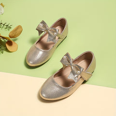 Bowknot Flat Shoes Girls Lightweight Comfortable Dress Shoes