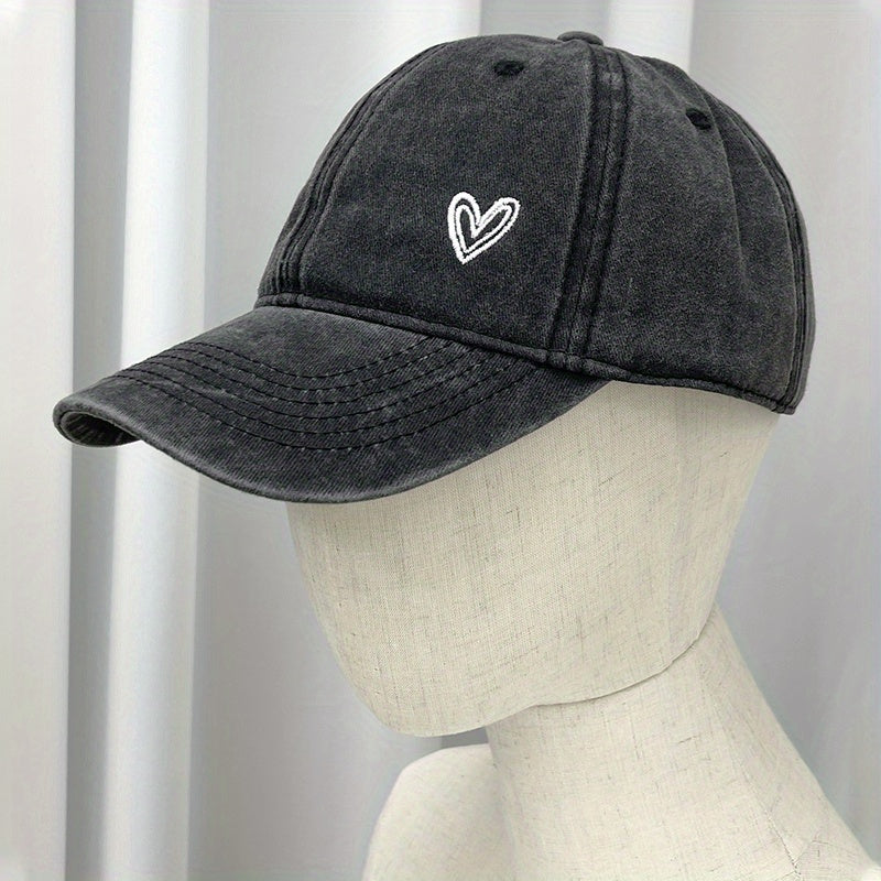 Vintage Embroidered Baseball Cap Distressed Sun Hat