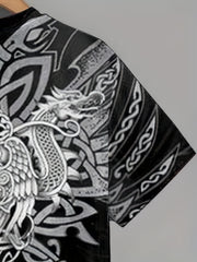 Viking Totem Graphic Tee for Men - Active & Stretchy Summer T-Shirt