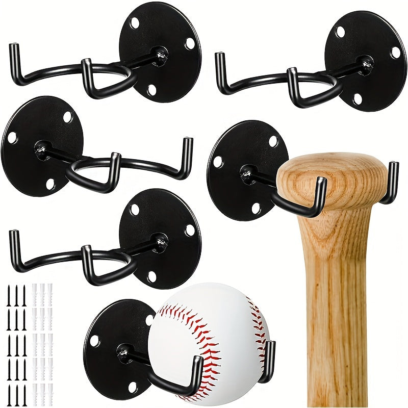 Wall Mounted Baseball Storage Rack Minimalist Space Saving Tool Storage Rack