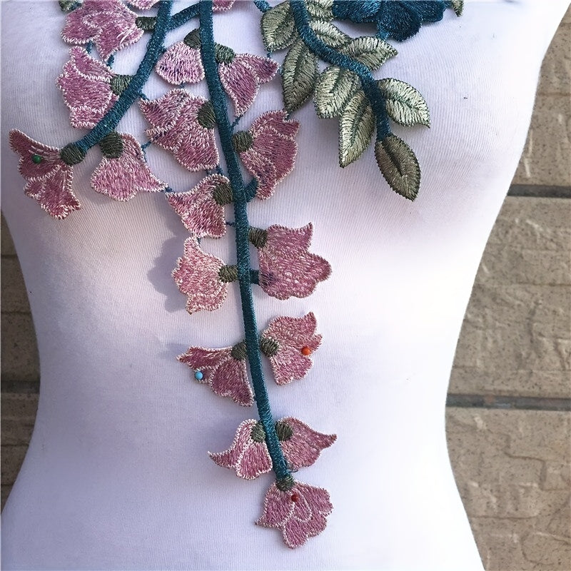 Embroidered Fabric Flower Venise Lace Sewing Applique Lace Collar