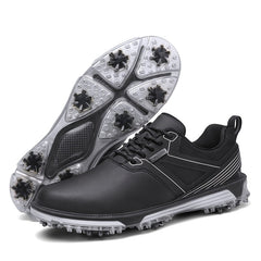 Men's Golf Sneakers Shock Absorption Lace Up Hiking Shoes