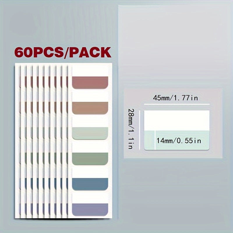 60pcs Multicolor Label Stickers Strong Adhesive Writable Index Marking Labels