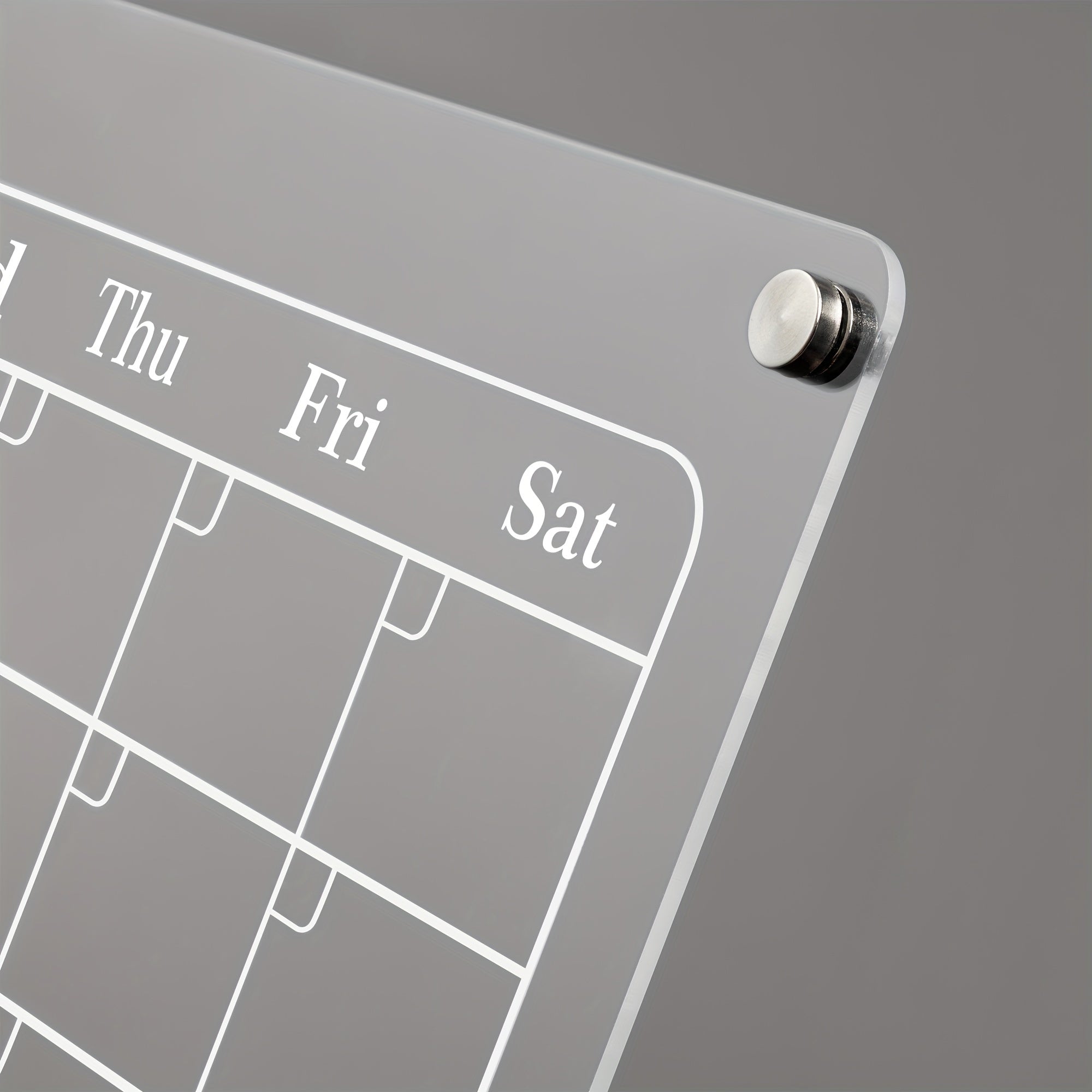 2 Piece Acrylic Magnetic Calendar Set with 6 Markers
