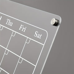 2 Piece Acrylic Magnetic Calendar Set with 6 Markers