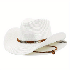 Stripe Paper Cowboy Hats Vintage Straw Hat For Men