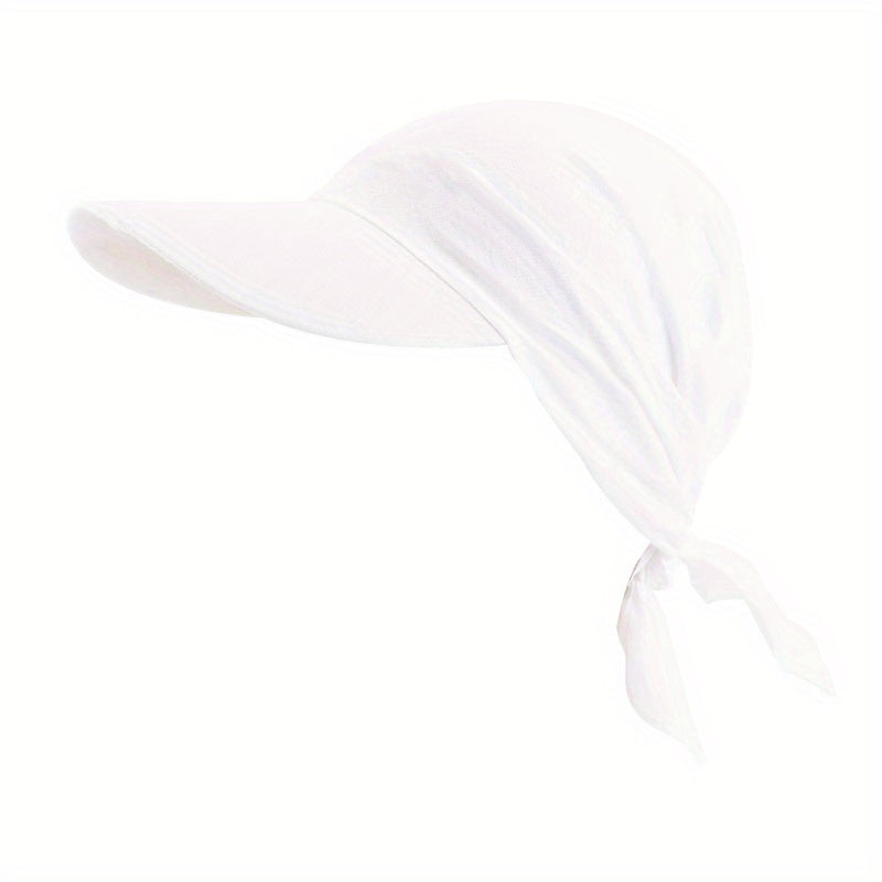 Lace Up Turban Baseball Cap Sun Hat Women's Head Scarf Bandana Visor Hats