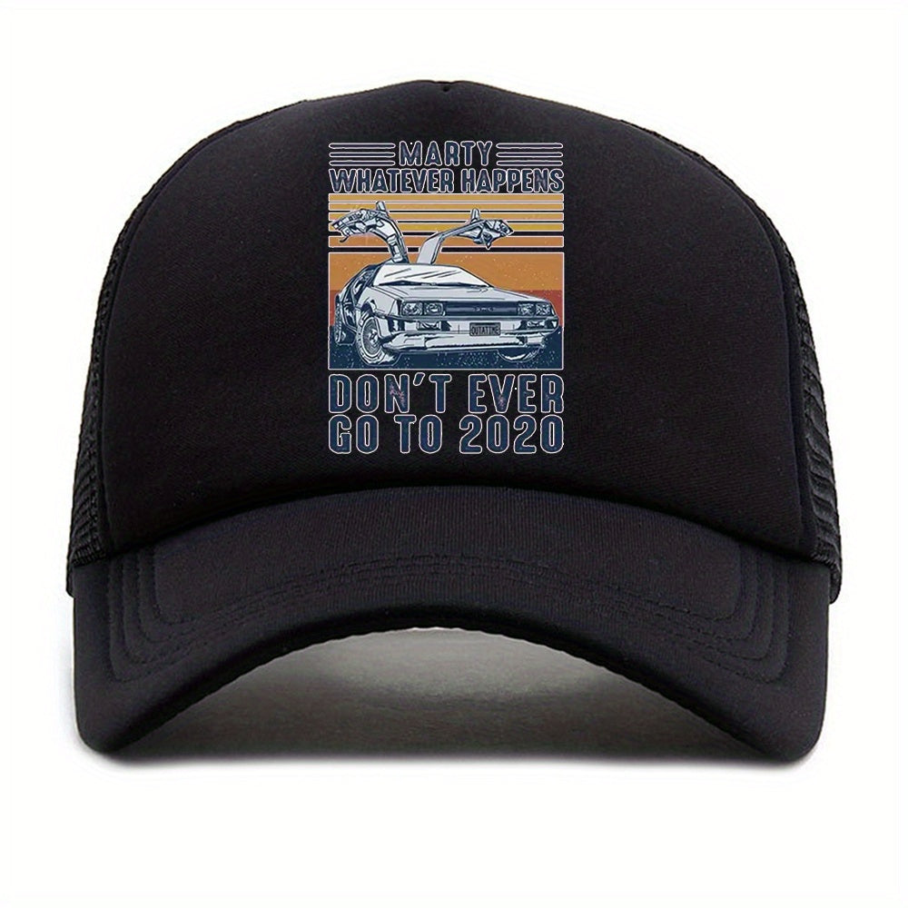 Car Print Outdoor Sports Sun Hat Mesh Ventilation Baseball Cap Sun Protection