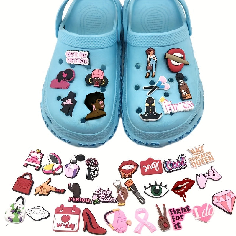 38Pcs Makeup Shoe Charms For Clogs Garden Shoes DIY Accessories