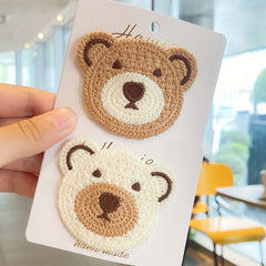Knitting Bear Hairpin Soft Bunny Bangs Clip Hairpin Hair Accessories