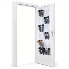 Over The Door Shoe Storage Rack 24 Deep Pockets Organizer