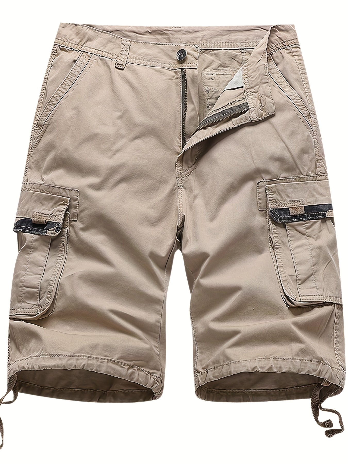 Men's Cargo Cotton Shorts with Pockets for Summer