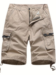Men's Cargo Cotton Shorts with Pockets for Summer