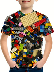 3D Digital Print T Shirt For Boys - Summer Outdoor Fun