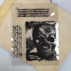Skull Clear Stamps for Scrapbooking Embossing DIY Greeting Card