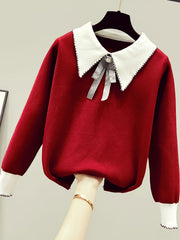 Long Sleeve Collar Sweater for Women