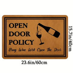 Funny Welcome Doormat Low Pile Indoor Outdoor Non Slip Mat