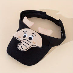 Animal Patch Visor Hat Lightweight Cartoon Sun Hat Women Casual Sunscreen Ponyta