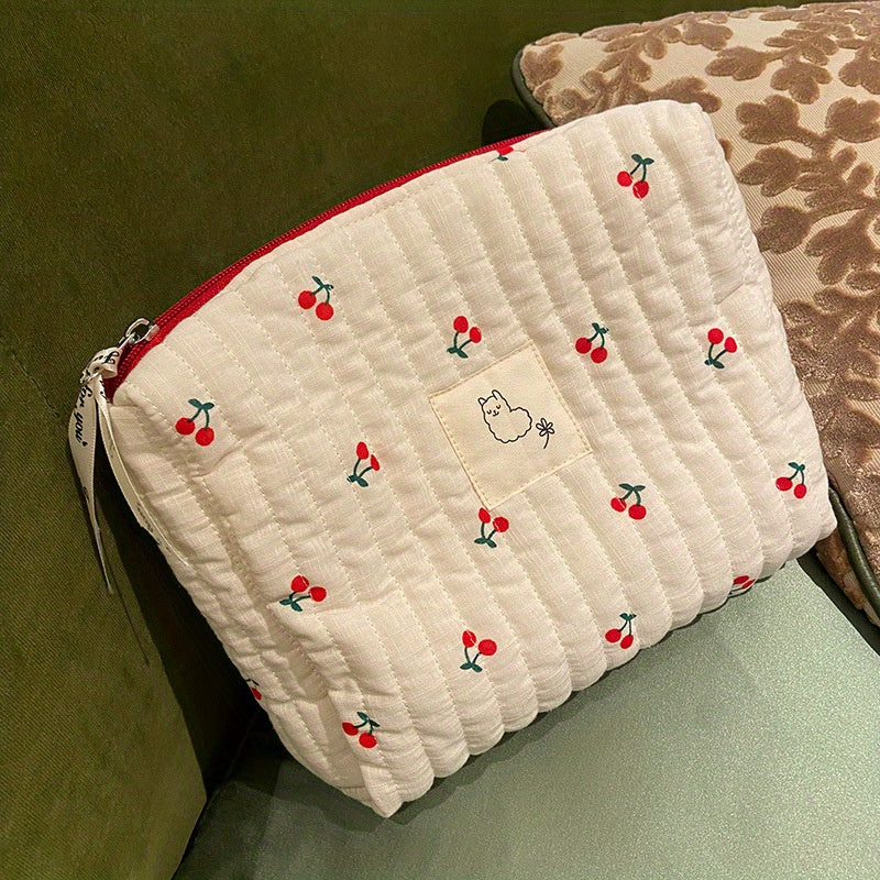 Floral Quilted Diaper Bag Mommy Bag Cosmetic Bag Storage Bag