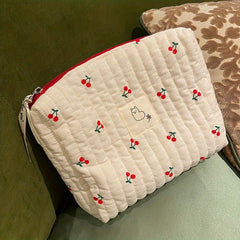 Floral Quilted Diaper Bag Mommy Bag Cosmetic Bag Storage Bag