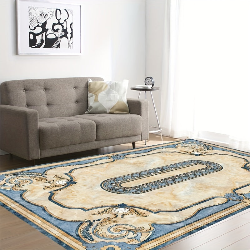 Boho Anti Fatigue Kitchen Rug Vintage Non Slip Soft Faux Sheepskin Floor Mat