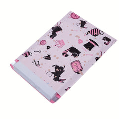 5pcs Light Pink Printed Courier Bag Thickened