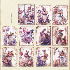 30pcs Vintage Flowers Plant Animal Material Paper Retro Paper Deco Scrapbooking