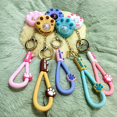 Cat Paw Keychain Pendant with Light for Keys, Backpacks, Wallets