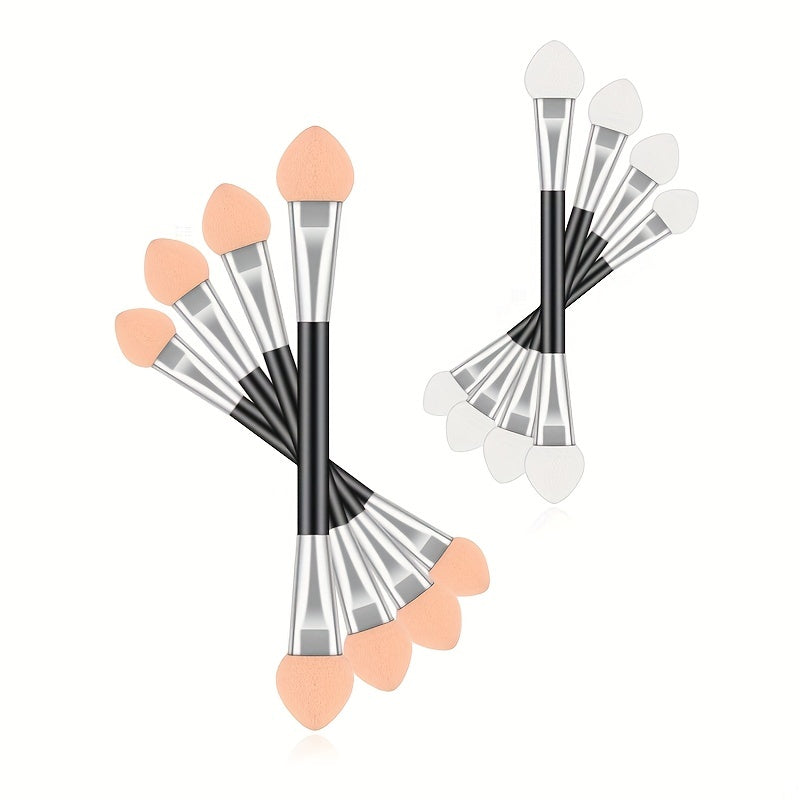 4pcs Double Head Eyeshadow Applicators Makeup Brush Sponge