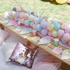 6pcs Ice Cream Shaped Paper Plates for Baby Showers/Weddings