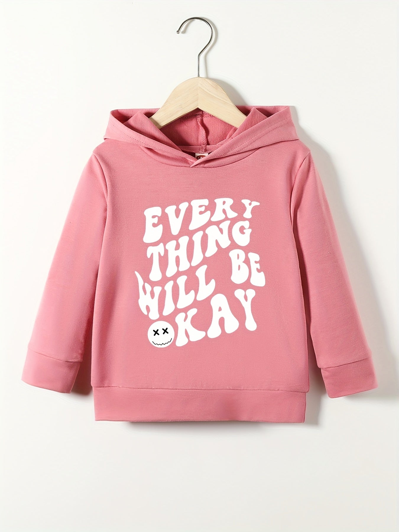 Girls 'Everything Will Be Ok' Print Hoodie Sweatshirt