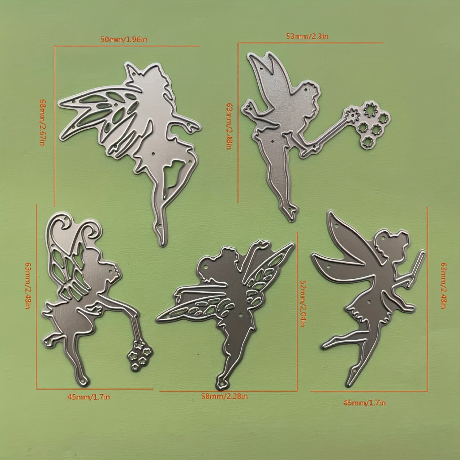 5pcs Magic Fairy Metal Cutting Dies Scrapbooking Template Greeting Card Handmad