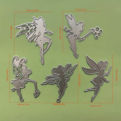 5pcs Magic Fairy Metal Cutting Dies Scrapbooking Template Greeting Card Handmad