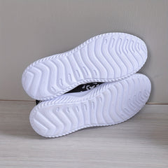 Women's Slip On Mesh Sneakers Low Flat Shoes Casual Outdoor Walking Shoes