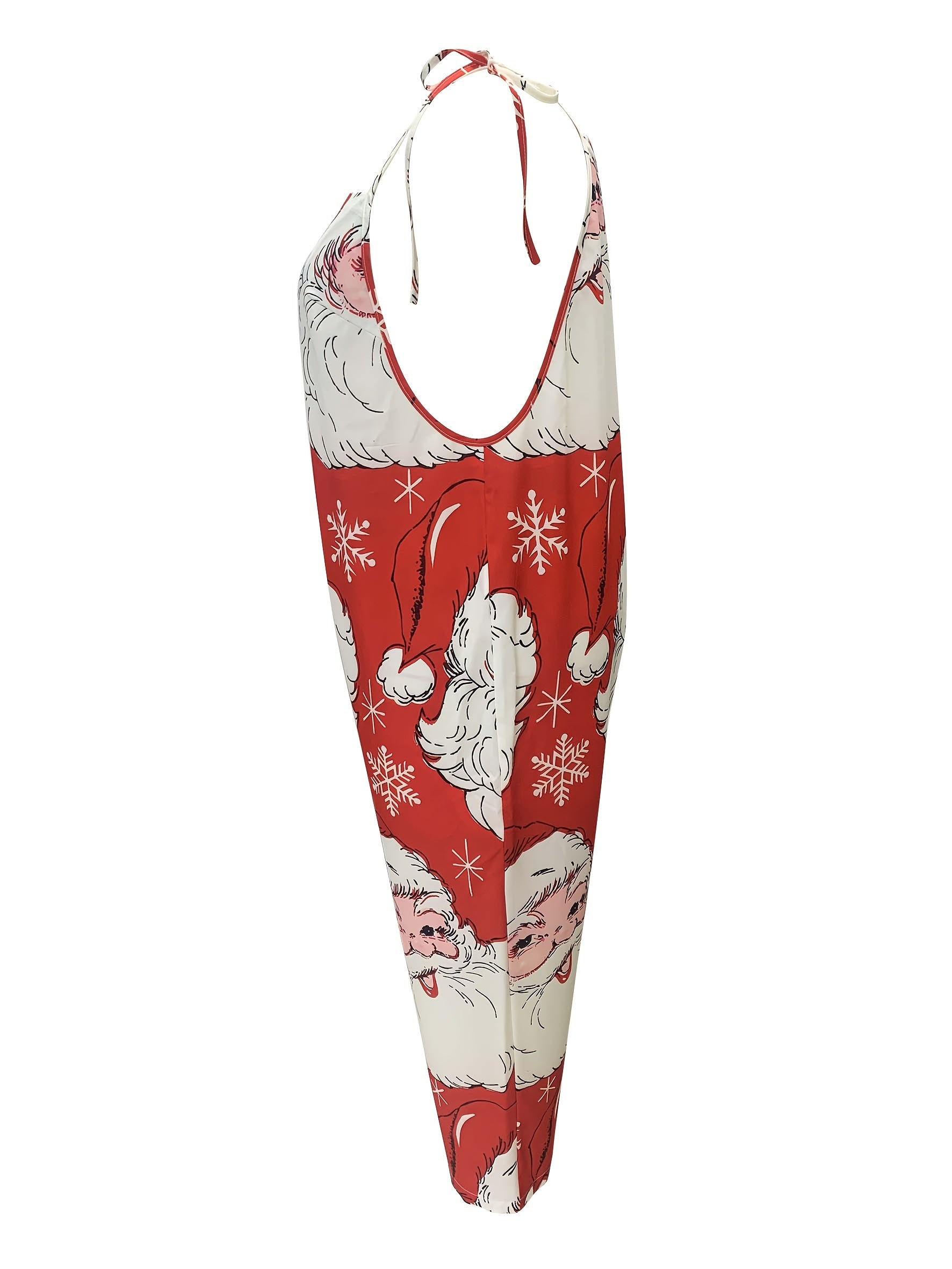 Santa Claus Print Casual Jumpsuit