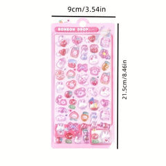 300 Cartoon Animal 3D Stickers Pastel Colors - Phone Cases Journals & Crafts