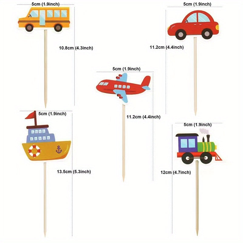 Cartoon Car Transport Cake Insert Party Cake Decoration