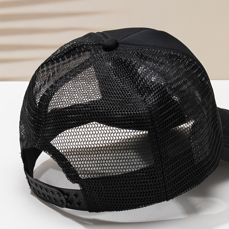 Cartoon Print Baseball Cap Summer Sunshade Mesh Peaked Cap