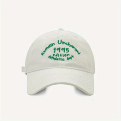 Unisex Sunshade Breathable Baseball Cap Green Letter Embroidery