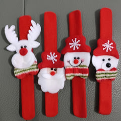 Light-Up Christmas Bracelet Cartoon Snap Gift Props